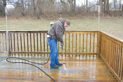 pressure washing wood decks