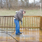 pressure washing wood decks